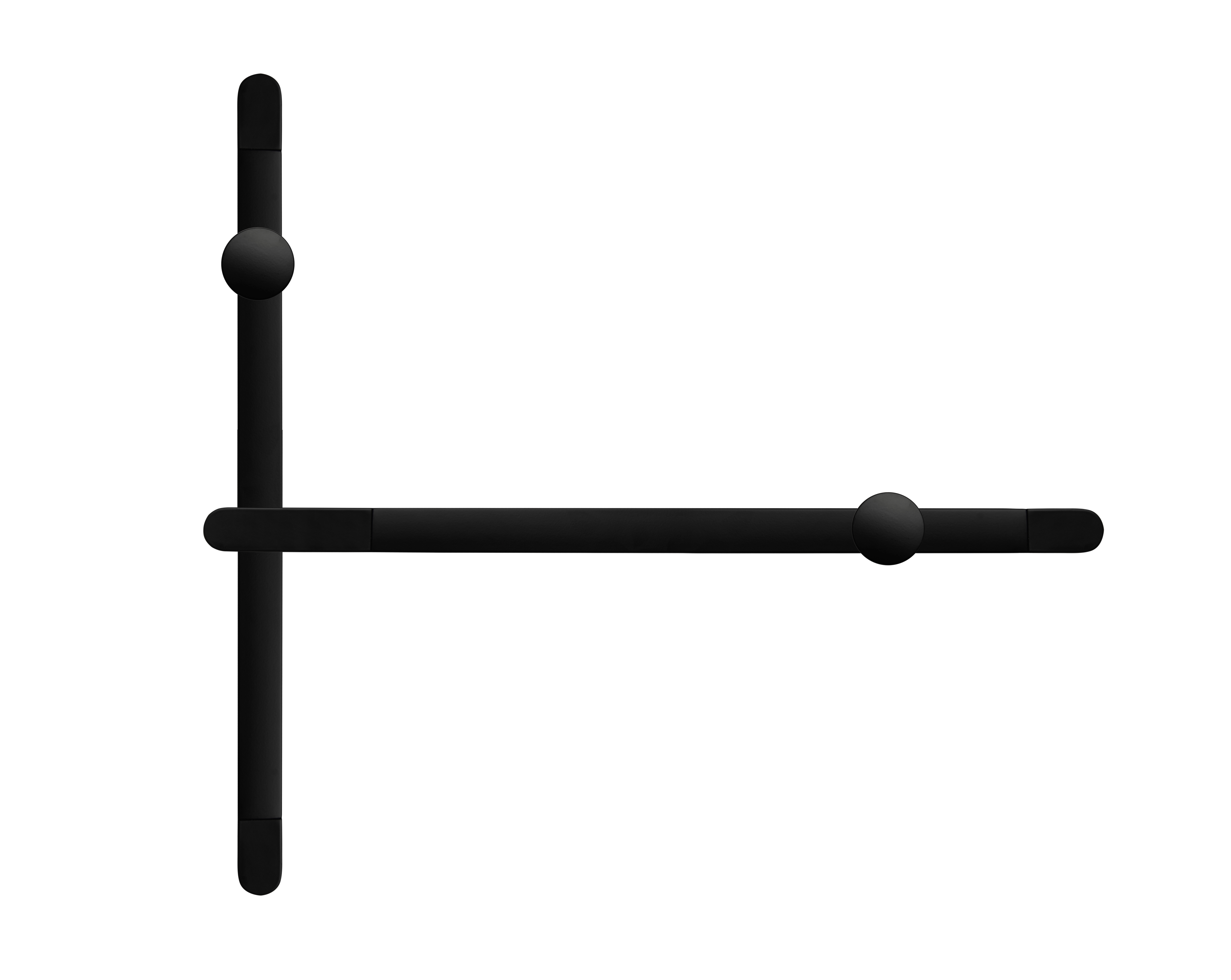 Dual Harmony Towel Bar 22 Black with Black Modular Knobs Dual Harmony Towel Bar 22 Black with Black Modular Knobs